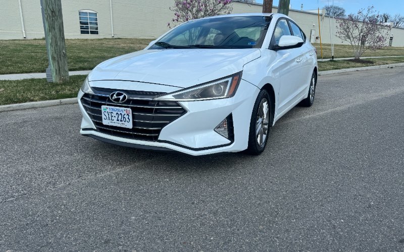 2019 Hyundai Elantra · White rental vehicle