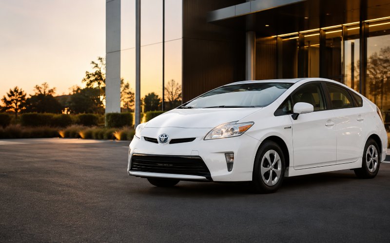 2012 Toyota Prius · White rental vehicle